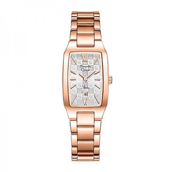 Alexandre Christie AC 2455 Rosegold White Motif LDFRGSL1
